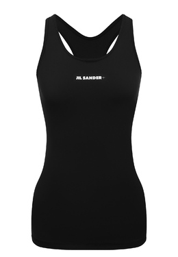 JIL SANDER: Чёрная майка 