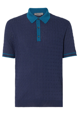 CORNELIANI: Синее поло 