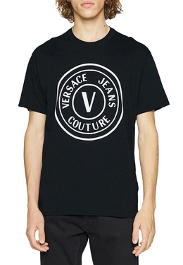 VERSACE JEANS COUTURE: Чёрная футболка 