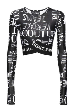 VERSACE JEANS COUTURE: Чёрный топ 