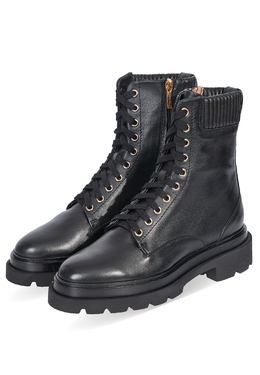 SANTONI: Чёрные ботинки 