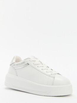 Love Moschino: Белые кроссовки 