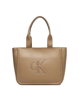 Сумка-шоппер Calvin Klein Bold Ck Medium Tote LV04F3218G Beige 8,72122e+12