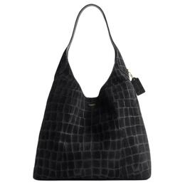 Coach Бруклинская кожаная сумка через плечо большая женская черная ccc18-b4bk