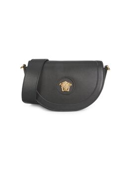 Кожаная сумка через плечо с логотипом Medusa Versace, черный 0400023044266 | black
