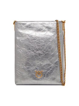 Вечерняя сумка Pinko Flat Satchel AI 25-26 PCPL 105352 A2OT, серебряныйfarben 8053177174069 | silber