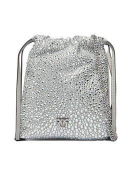 Вечерняя сумка Pinko Slouchy Coulisse Baby AI 25-26 PCPL 105409 A2WF, серебряныйfarben 8053177308631 | silber