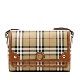 Burberry Briar Brown Check And Leather Note Bag 8066226