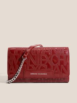 Armani Exchange: Красный клатч 