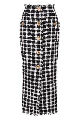 Balmain: Твидовая юбка 