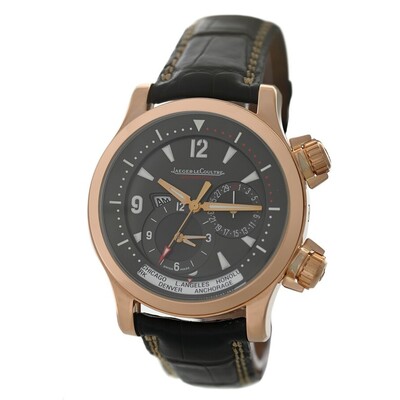 Pre-owned Jaeger-LeCoultre Master Compressor Geographic Automatic Brown Dial Mens Watch (146.2.83) (black, arb28911)