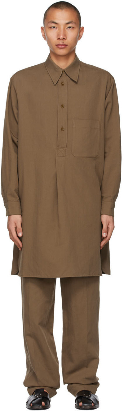 Lemaire Brown Liquette Shirt X 211 SH158 LF546 (LPCH1350242 