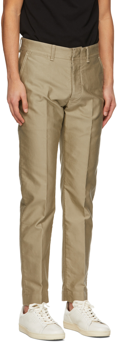 TOM FORD Beige Compact Military Chino Trousers *BW141-TFP224 