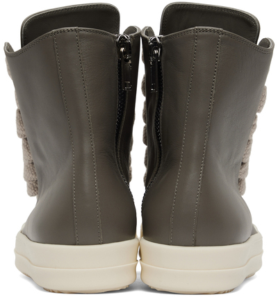 Rick Owens Grey Jumbo Laces High Sneakers RP01B4890 LPOW1 