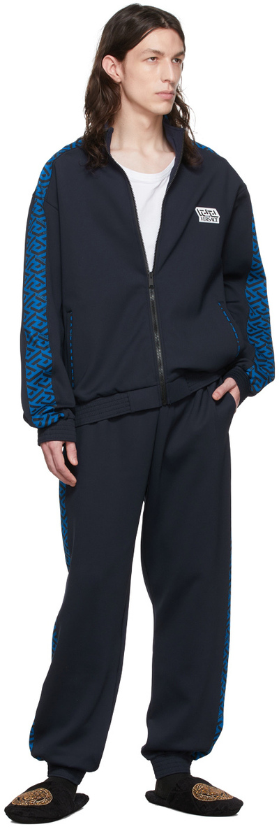 Versace Underwear Navy Greca Sweater 1002100 1A01623 (LPUS7643200 