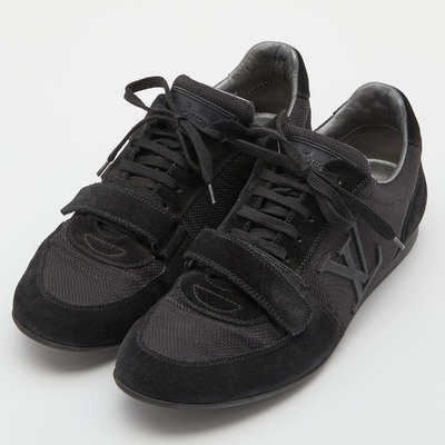 Louis Vuitton Black Mesh and Damier Embossed Rubber Fastlane Sneakers Size  42.5 Louis Vuitton